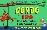 Gordo 106 - The Mutated Lab Monkey Title Screen